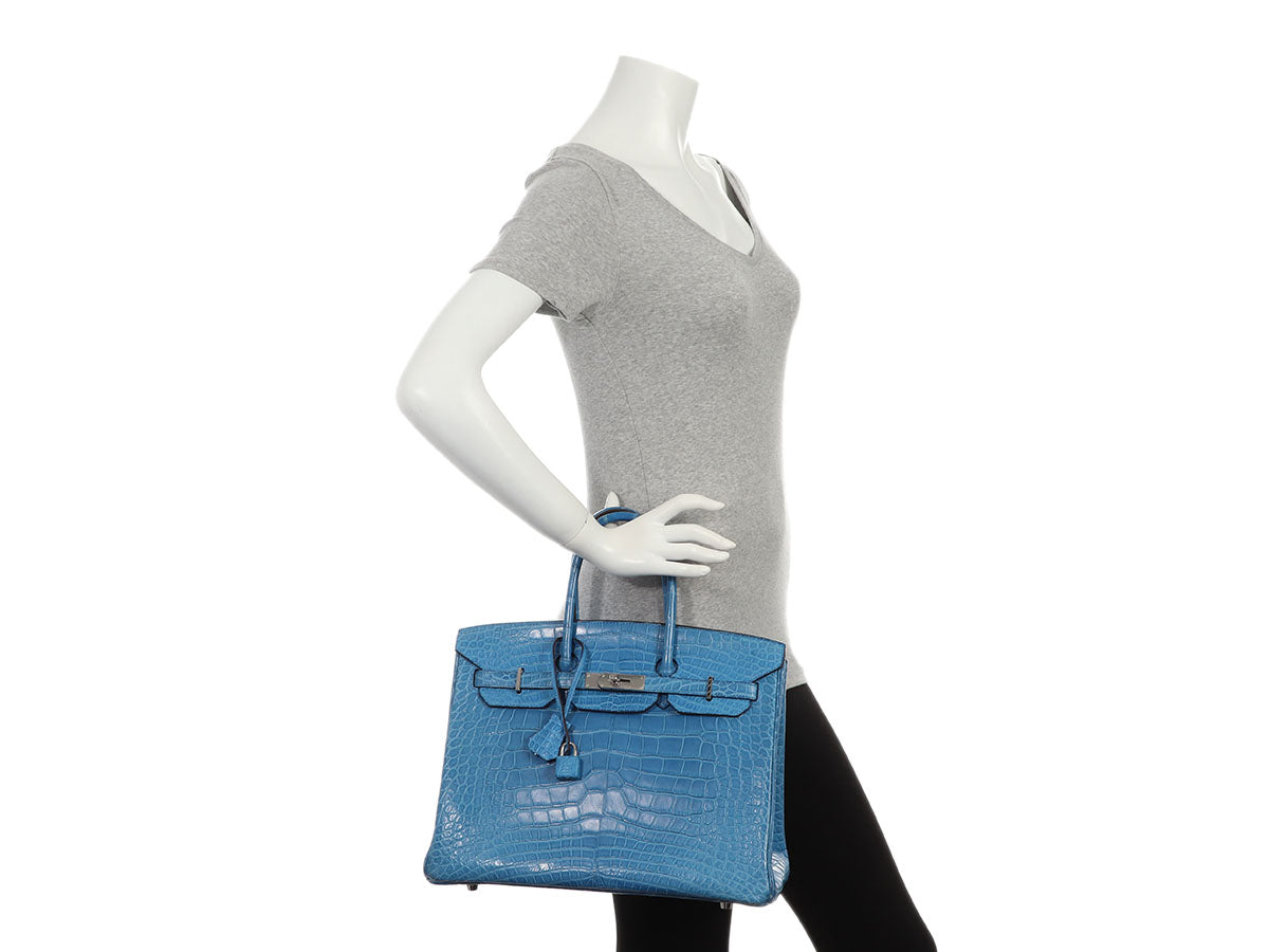 Hermès Mykonos Shiny Alligator Birkin 35